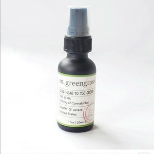 m. greengrass CBD Head to Toe Cream 100mg Cannabidiol made in USA